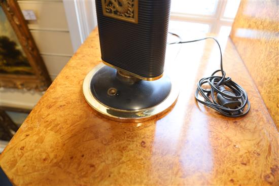 An Eileen Gray Sirene embossed metal and plastic desk lamp, height 17in.